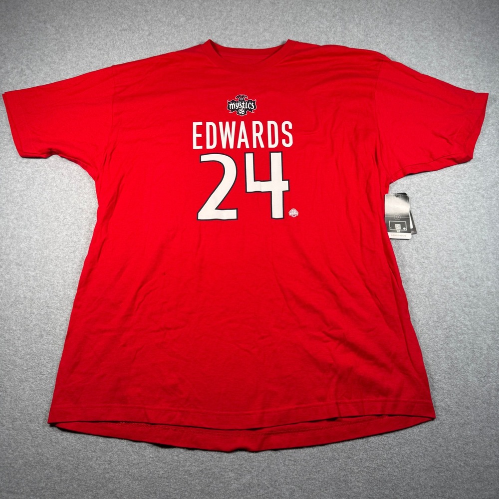 Stadium Essentials WNBA Washington Mystics Alysia Edwards 24 T-Shirt Red 2XL NEW